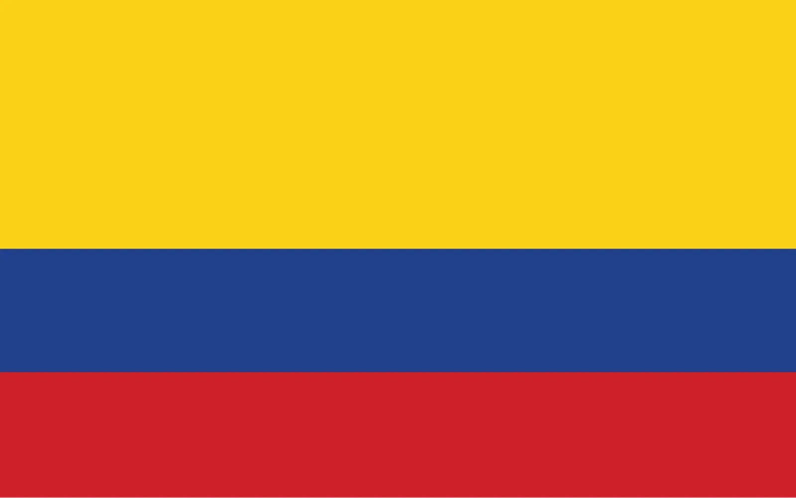 Drapeau de la Colombie, jaune, bleu et rouge