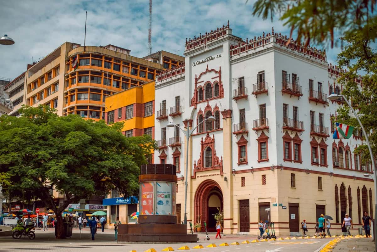 Le centre de Cali, capitale de la salsa dans le Valle del Cauca, où s'installer en Colombie